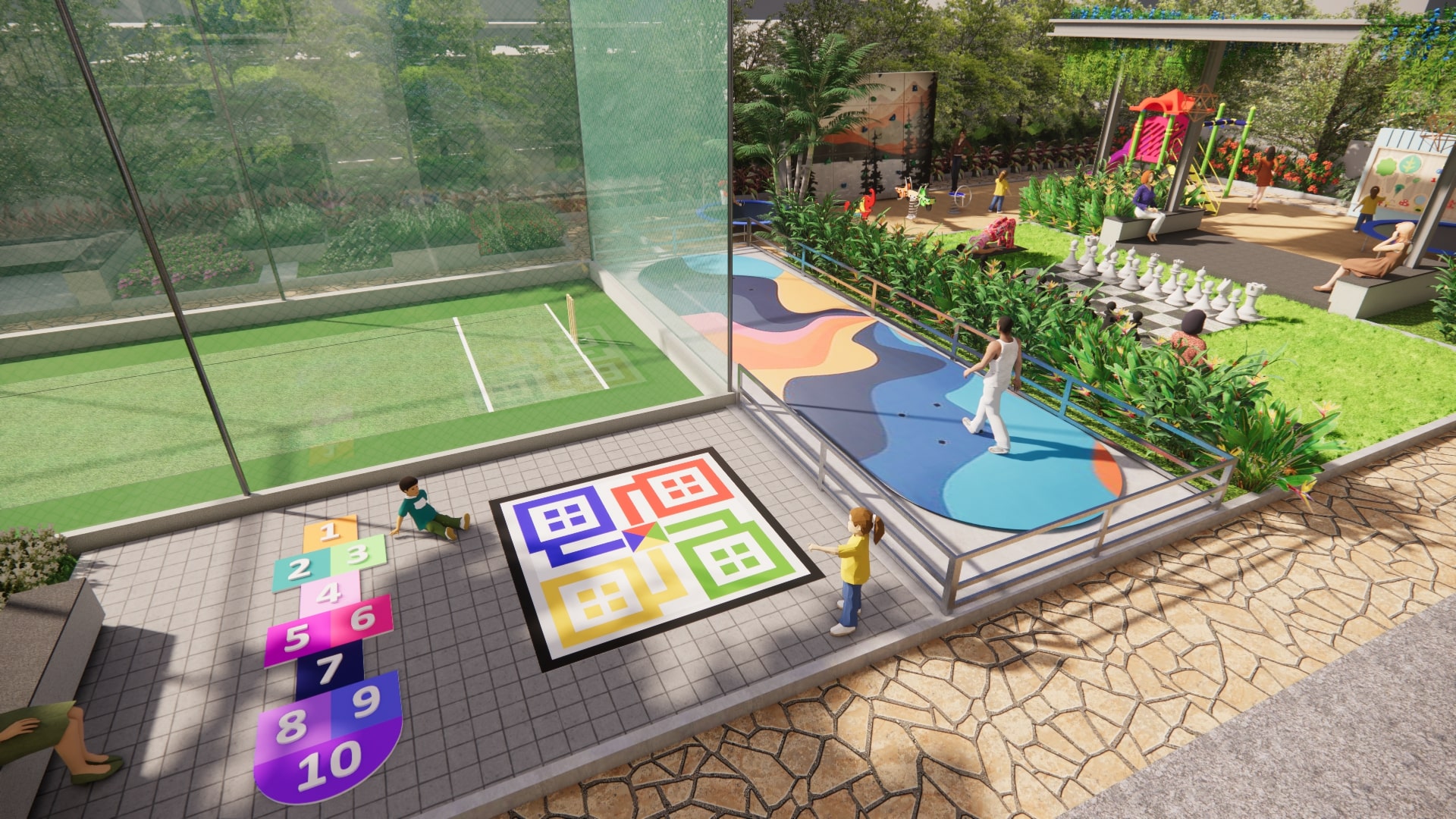 Tot Lot Zone with Seating